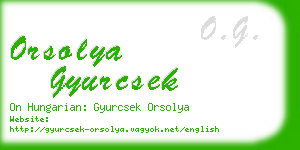 orsolya gyurcsek business card